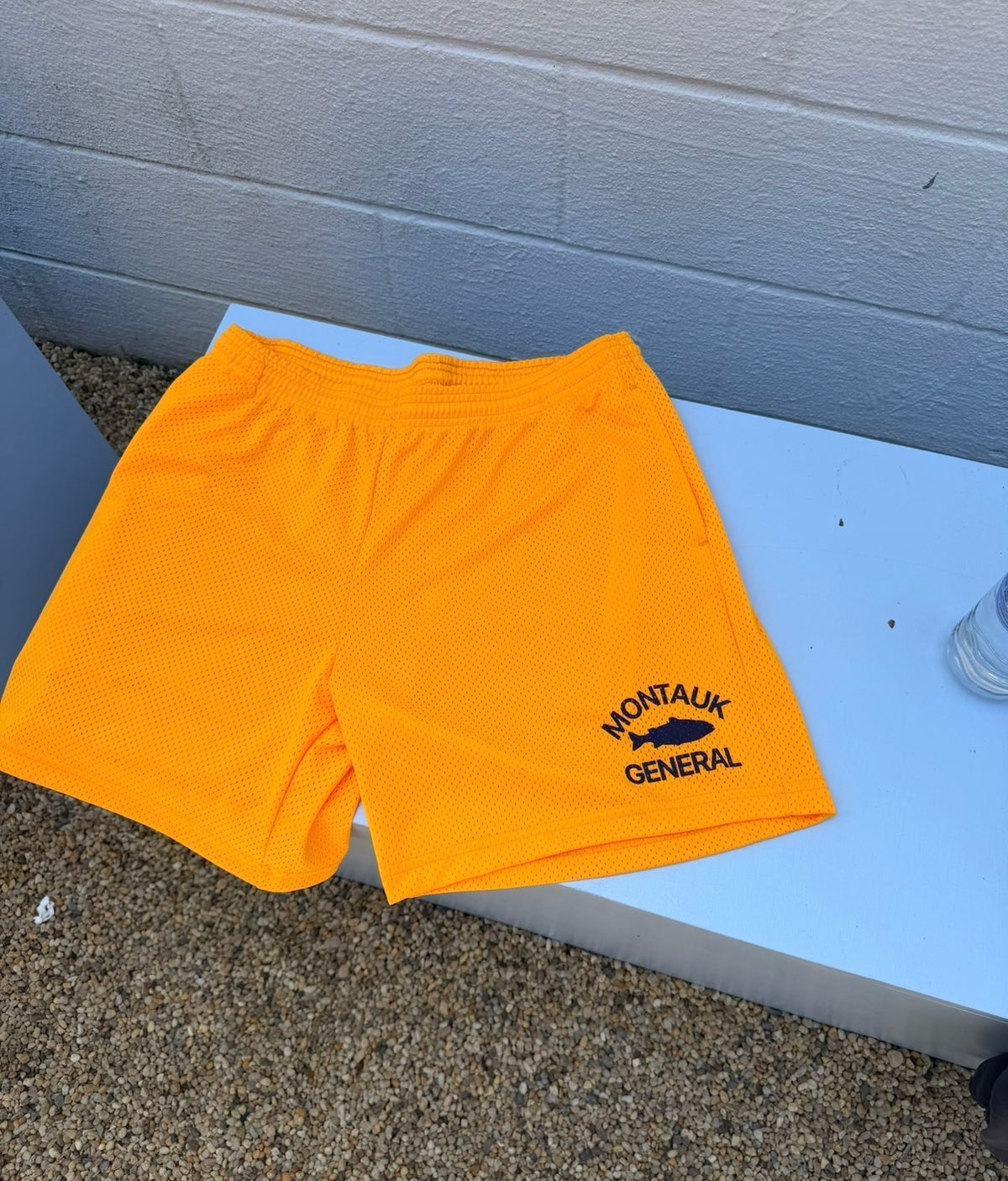 Yellow Mesh Fish Shorts