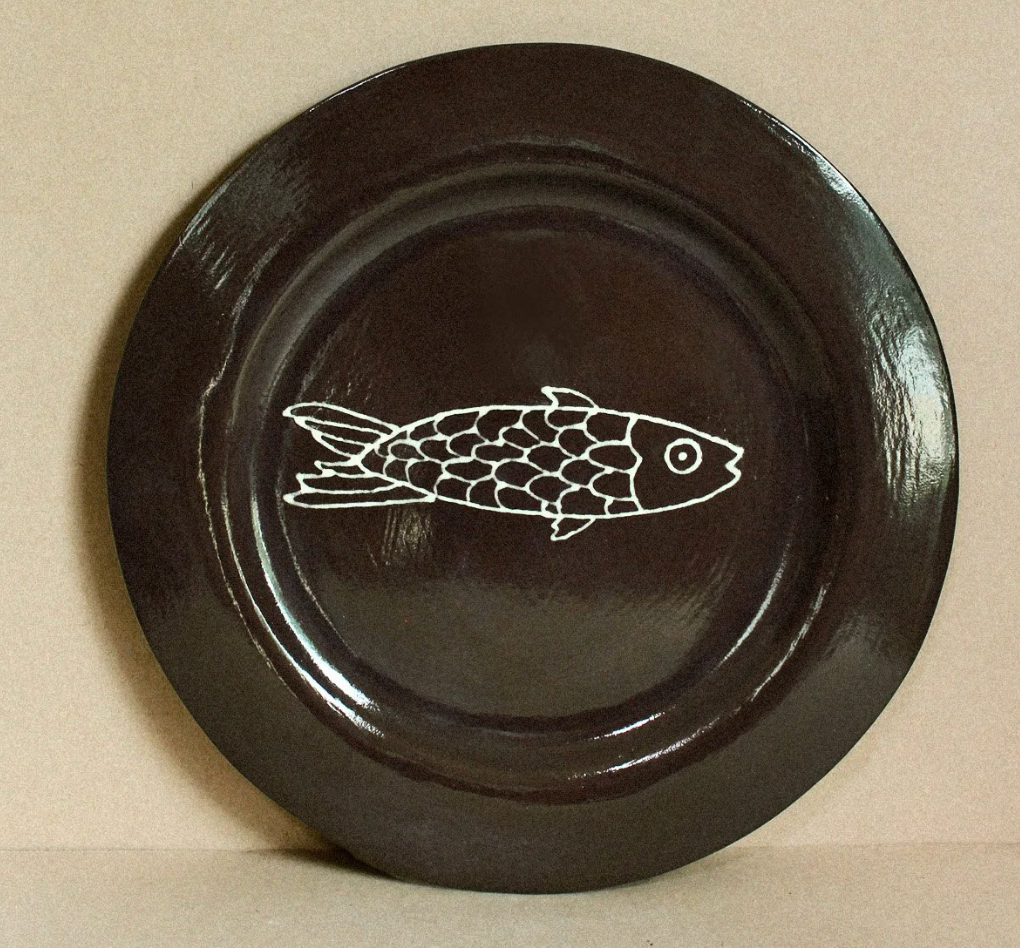 Casa Veronica Fish XL Rimmed Platter (Espresso)