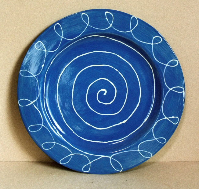 Casa Veronica Solaris XL Rimmed Platter (Azure/Leche)